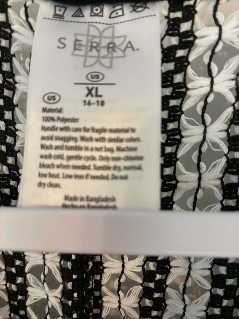 Serra Black and White Striped Beach Cover-up with Tassel Tie - Picture 2 of 5